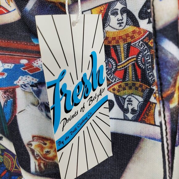 NWT Fresh Prince of Bel-Air Dogs Playing Poker Pullover Hooded Sweatshirt Medium - Picture 2 of 11